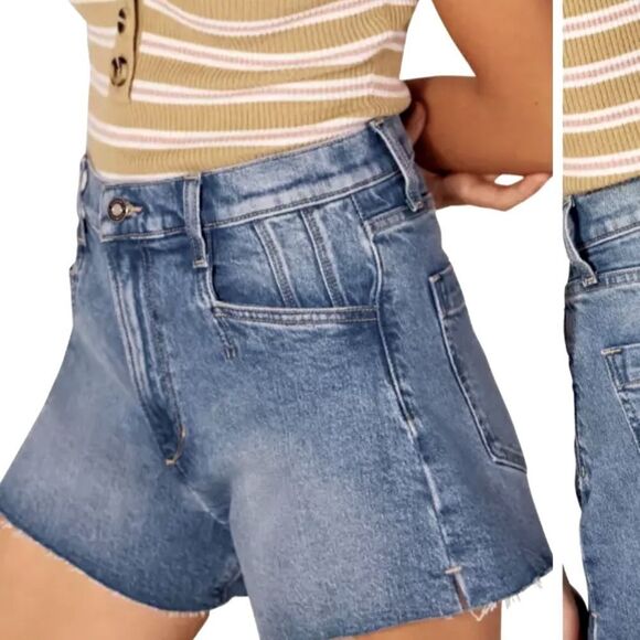 Favorite Daughter NWT‎ The Jordie Super High Waist Cutoff Denim Shorts size 24